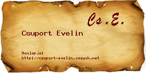 Csuport Evelin névjegykártya